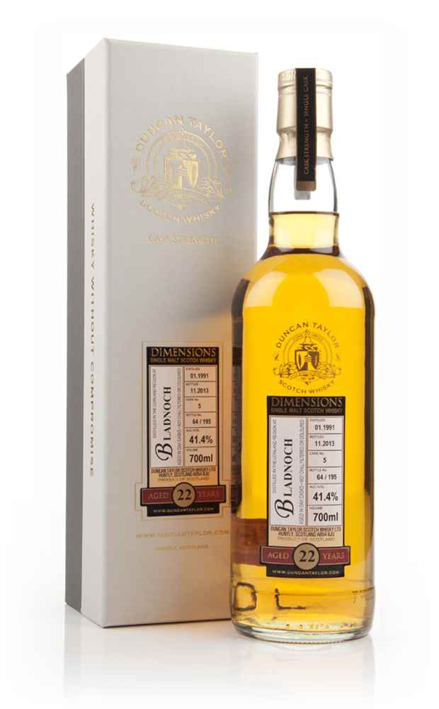 Bladnoch 22 Year Old 1991 (cask 5) - Dimensions (Duncan Taylor)