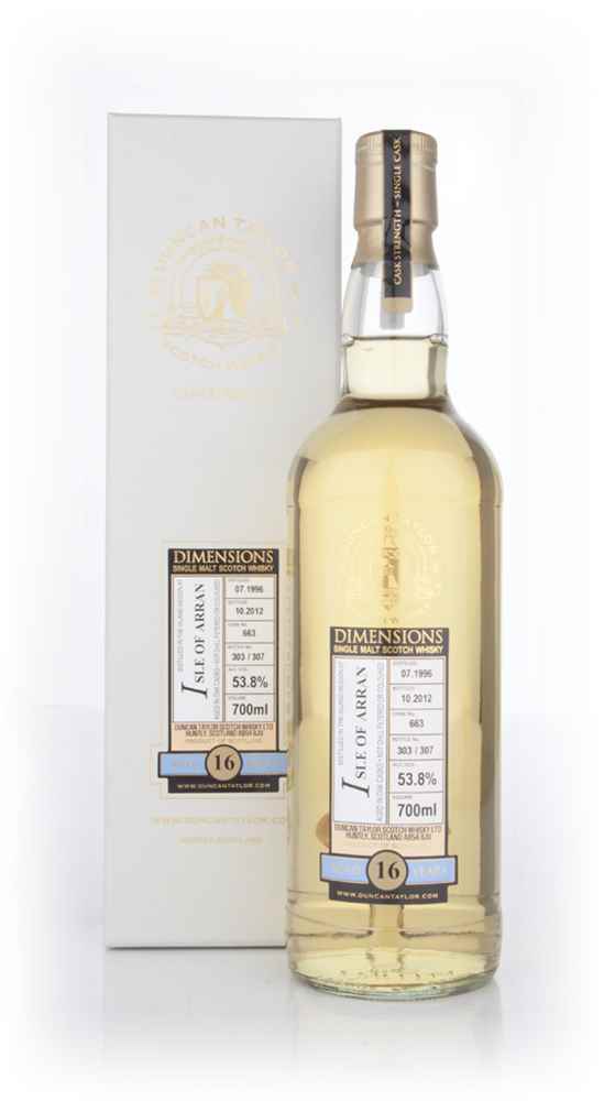 Isle of Arran 16 Year Old 1996 Cask 663 - Dimensions (Duncan Taylor)