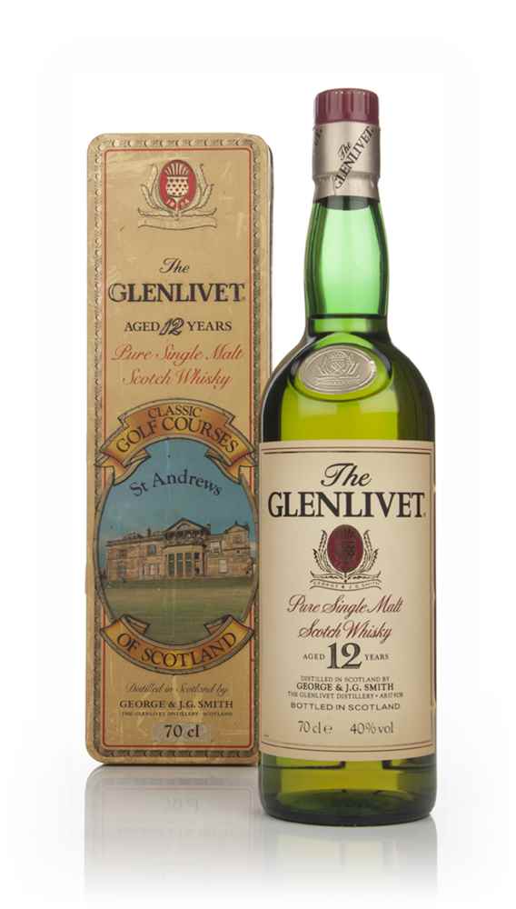 The Glenlivet 12 Year Old 70cl - Classic Golf Courses of Scotland (St Andrews) - 1980s